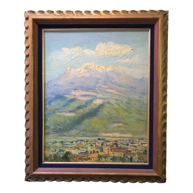 Reynaldo Maya (B. 1911) Mexican Artist Landscape Painting Oil/Canvas