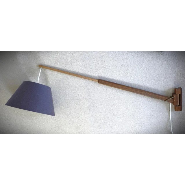 Wall Lamp in Teak, 1960s For Sale - Image 4 of 5