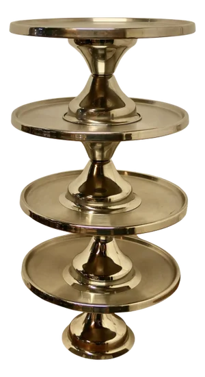 Large Dishes in Stainless Steel, 1960, Set of 4