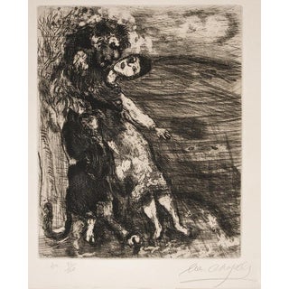 Marc Chagall, The Lion in Love Edition 74/100, 1952, Etching For Sale