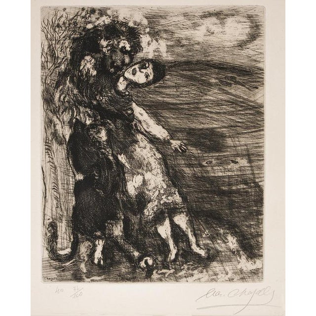 Marc Chagall, The Lion in Love Edition 74/100, 1952, Etching For Sale