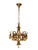 Gold Chain Drop Aztec Gold 1920s Chandelier With Original Finish #2607 For Sale - Image 8 of 12