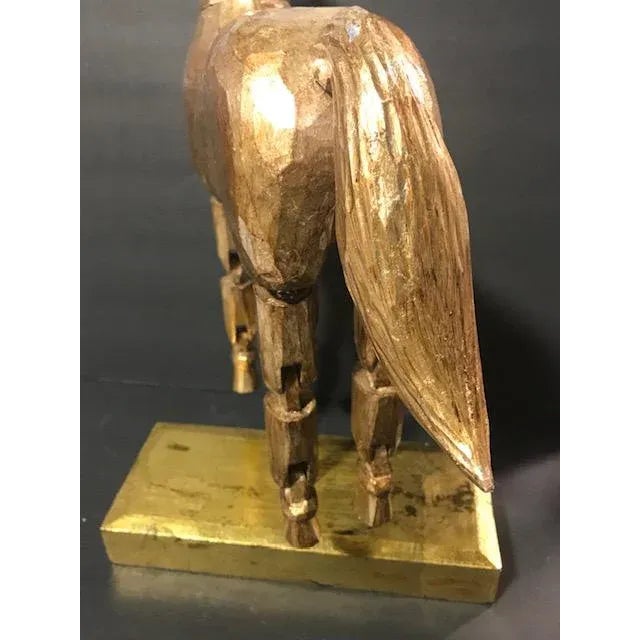 Gold Vintage Reticulated Golden Wooden Horse For Sale - Image 8 of 13
