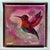 Hummingbird #5 by Ana Hefco | Tinted Layered Resin on Stretched Canvas of a hummingbird in flight For Sale