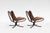 Vintage Falcon Chairs in Cognac Leather and Plywood by Sigurd Ressell for Vatne Møbler, 1970s, Set of 2 For Sale - Image 3 of 8