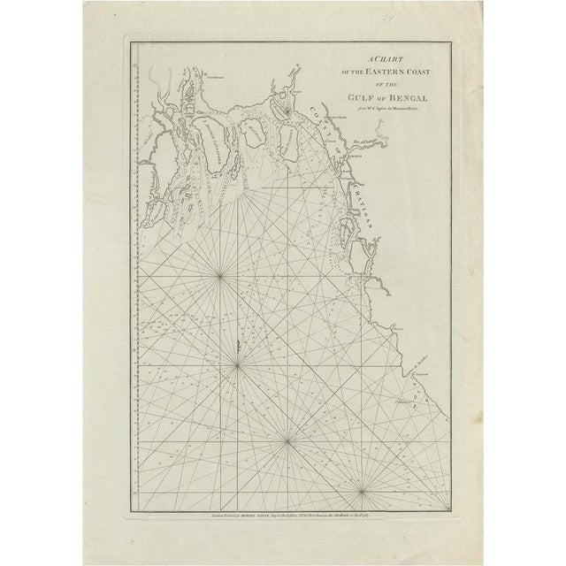 Antique Map of the Bay of Bengal Printed for Robert Sayer, 1787 For Sale