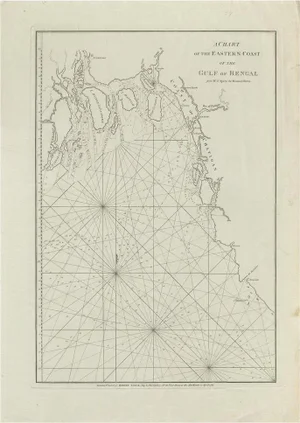 Antique Map of the Bay of Bengal Printed for Robert Sayer, 1787