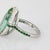 Pre-owned estate Tiffany & Co green tourmaline, diamond & tsavorite garnet cocktail ring crafted in 950 platinum & 18k...
