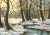 Mid Century Winter Stream Oil Paint Landscape by Lorenz E. Griffith For Sale - Image 4 of 8