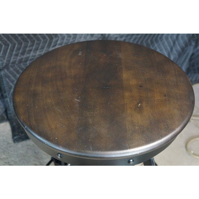 Restoration Hardware 3 Restoration Hardware Industrial Modern Adjustable Vintage Toledo Bar Stools Set For Sale - Image 4 of 18