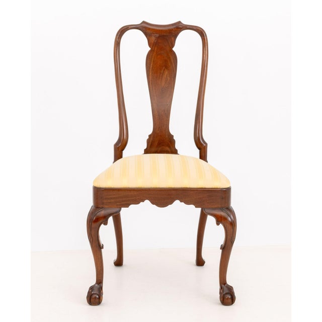 Late 20th Century Pair of Kindel George II Style Mahogany Side Chairs For Sale - Image 5 of 9
