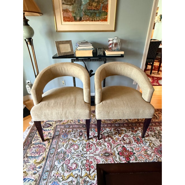Tan Pair Precedent by Sherrill Ella Armchairs For Sale - Image 8 of 10