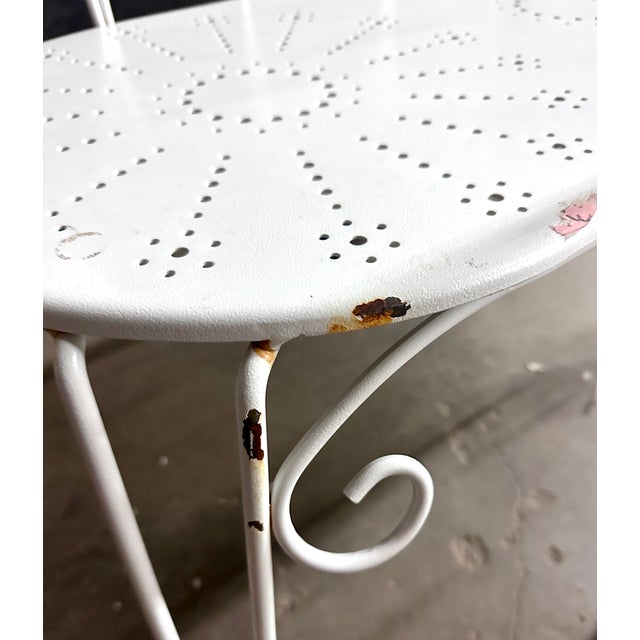 Mid 20th Century Painted Wrought Iron Scrolled Garden Benches, a Pair For Sale - Image 13 of 16