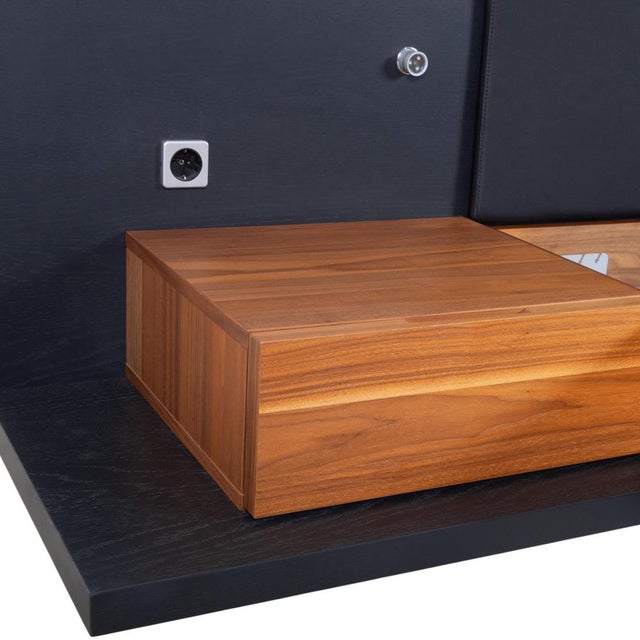 Mioletto Wooden Bed in Leather from Hülsta For Sale - Image 5 of 16