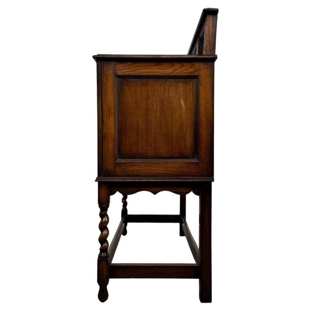 Antique Early 20th Century English Jacobean Oak Sideboard For Sale - Image 11 of 13