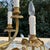 Late 20th Century Vintage Gilt Bronze Rococò Style Five-Arm Acanthus Leaf Wall Sconces—A Pair For Sale - Image 5 of 6