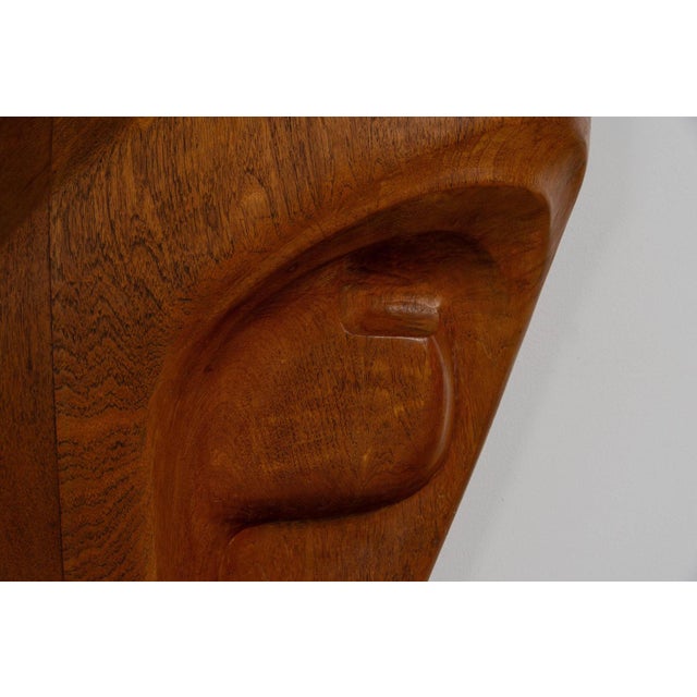 Abstract Modern Totem Wall Sculpture in Teak, 1960 For Sale - Image 12 of 15