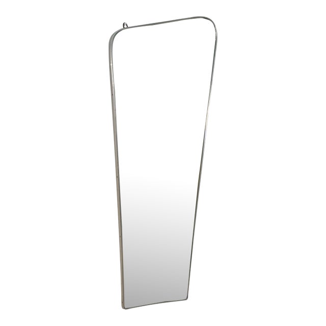 Mid-Century Italian Wall Mirror With Chrome Frame, 1960s For Sale