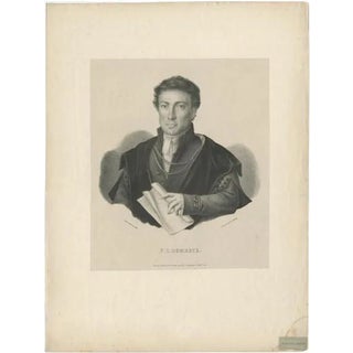 Lemonnier, Portrait of Ludwig Franz Joseph Dumbeck, 1827, Paper For Sale