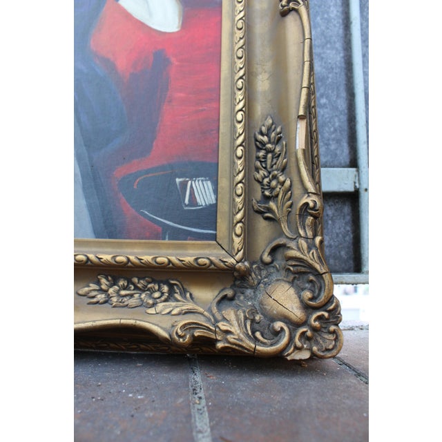 Lady Smoking, 1950s, Oil Painting, Framed For Sale - Image 12 of 18
