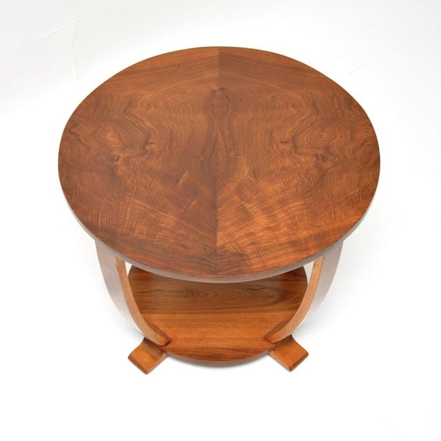 Art Deco Figured Walnut Occasional Side, 1930s For Sale - Image 4 of 8