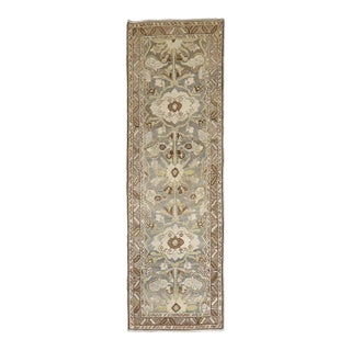 Floral Gray Persian Malayer Runner rug no. j5250 For Sale