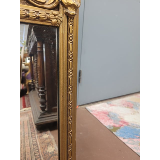 Glass Early 1900s Diminutive Rococo Gold Gilt Mantel Mirror For Sale - Image 7 of 8