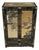 Vintage Chinese Asian Chinoiserie Gold Silver Storage Cabinet Side Table #V23 For Sale