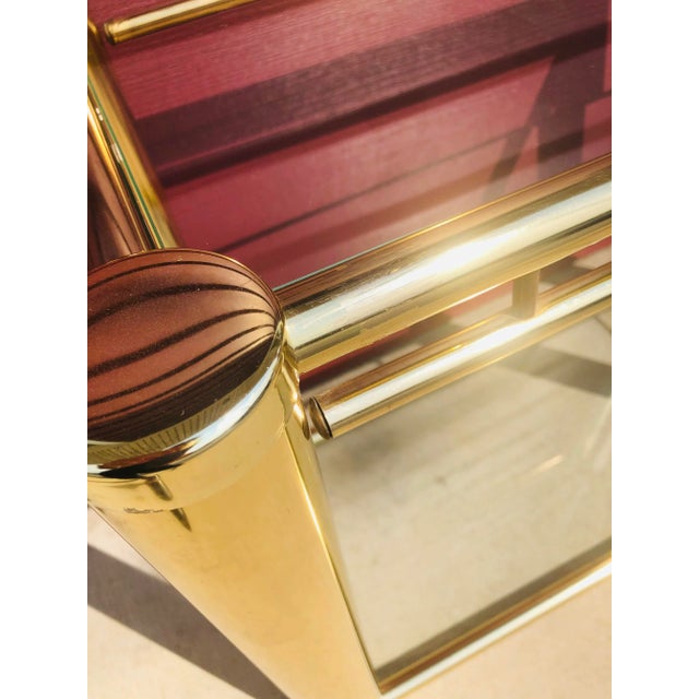 Vintage Milo Baughman Style Brass Console Table For Sale In Chicago - Image 6 of 10