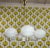Metal Chandelier in White Metal and Brass with 6 Opal Glass Domes, 1960s For Sale - Image 7 of 9