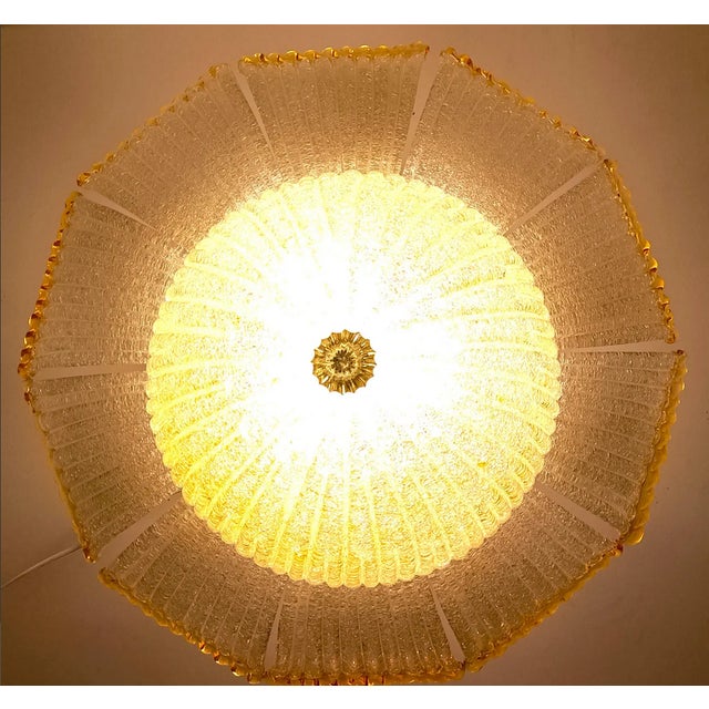 A fantastic and imposing masterwork of ambiental glass art, of mid century modern decor, created in the legendary...