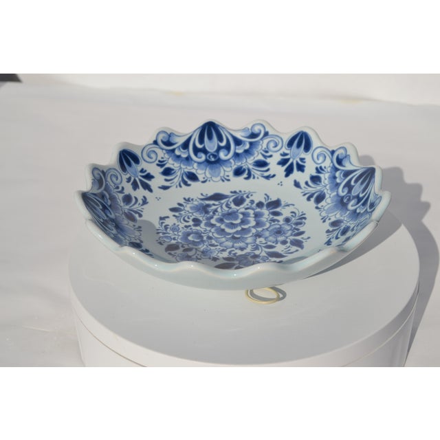 Rustic European Delft Blue and White Plate for Wall For Sale - Image 3 of 8
