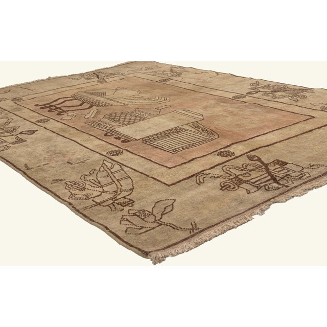 79799 Antique Turkestan Khotan Rug, 04'08 x 06'08. The Scholar’s Treasures: An Antique Khotan Masterpiece of Silk Road...