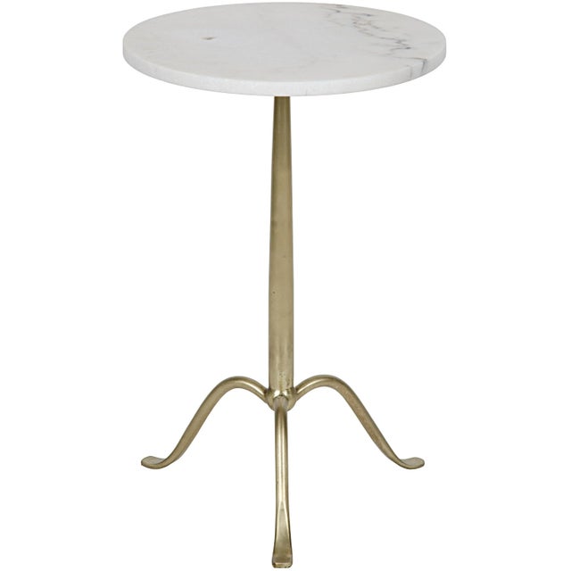 Contemporary NOIR Cosmopolitan Side Table in Antique Brass in Metal and Quartz For Sale - Image 3 of 3