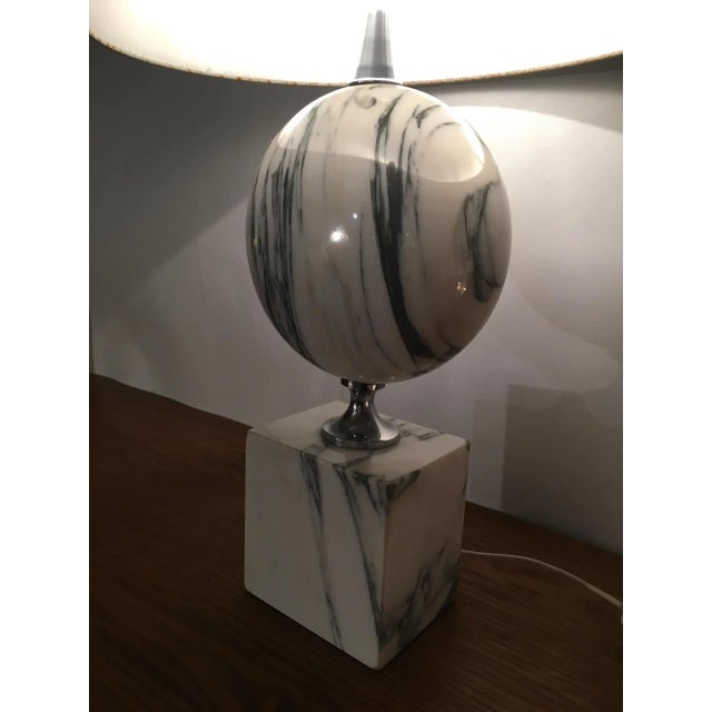 1970s Marble Table Lamp by Philippe Barbier, 1970s For Sale - Image 5 of 8