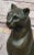 Metal Panther Puma Cougar Cat Bronze Sculpture Statue Figure on Marble Base For Sale - Image 7 of 10