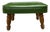 Mid Century Green Faux Leather Footstool For Sale