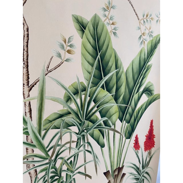 1: Commodity: A set of 2 panels Vintage-Style Botanical Panels with Crowned Cranes on Cream Ground, no frame 2: Optional...