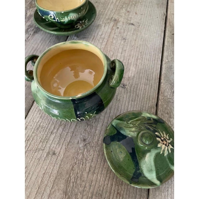 Ceramic Ceramic Tableware from Chamonix, 1960s, Set of 9 For Sale - Image 7 of 12
