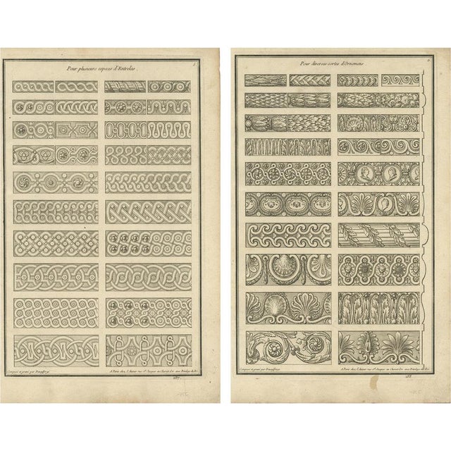 Jean-François De Neufforge, Various Ornaments, Prints, Set of 2 For Sale