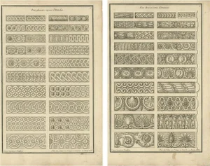 Jean-François De Neufforge, Various Ornaments, Prints, Set of 2
