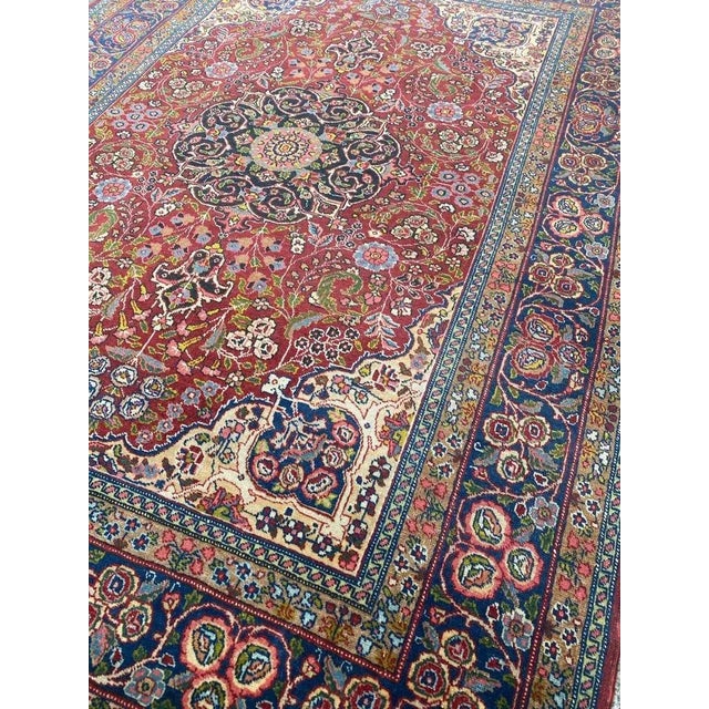 Antique Fine Tabriz Rug For Sale - Image 13 of 18