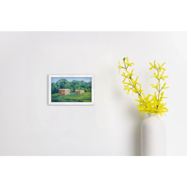 Quiet Places & Journeys — Hay Bales Landscape (Original Oil Landscape) For Sale - Image 4 of 18