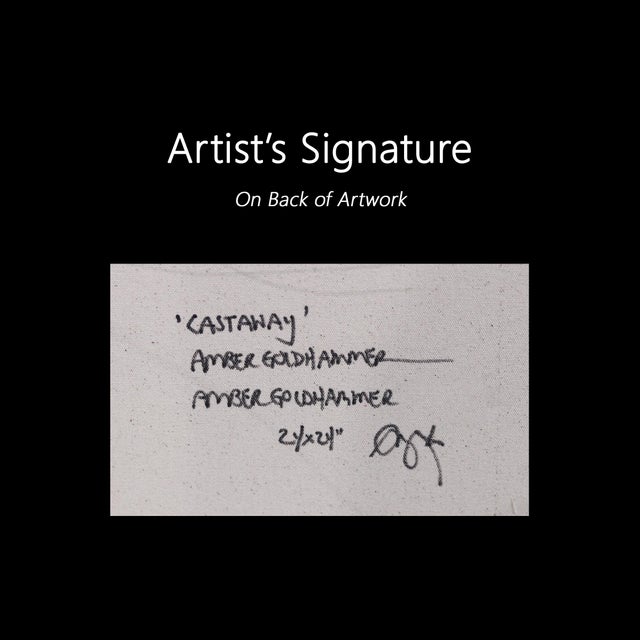 Castaway - Abstract Playful Earth Tone Textural Paint Splat Mixed Media Original Artwork by Amber Goldhammer For Sale - Image 9 of 9