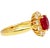 Art Nouveau GRS Certified 2.99 Oval Cut Burma Ruby & Diamond Halo Ring For Sale - Image 3 of 5