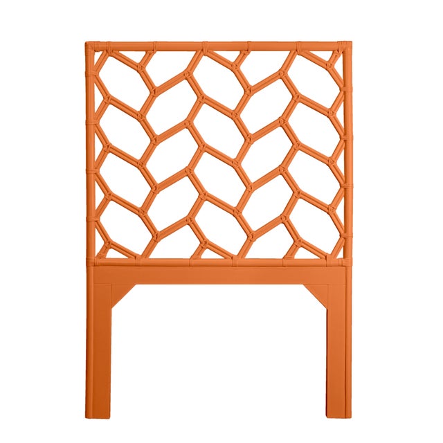 Not Yet Made - Made To Order Silas Platform Bed Twin - Orange For Sale - Image 5 of 12