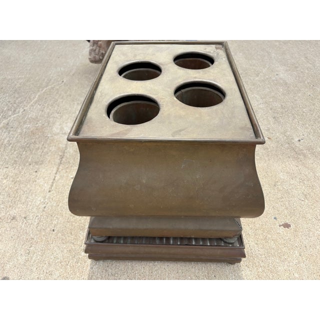 1960s French Brass Multi Bottle Wine Chiller For Sale - Image 6 of 12