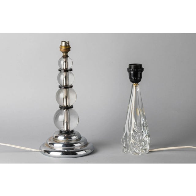 1940s Vintage French Crystal Table Lamp, 1940s For Sale - Image 5 of 7