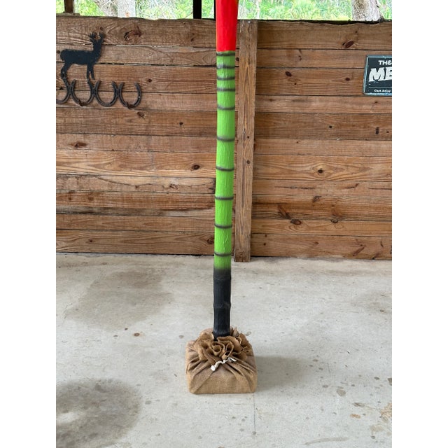 Monumental Coastal Canvas Lipstick Palm Tree For Sale - Image 4 of 11