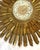 Mid 20th Century Vintage Circa 1969 Syroco Mid Century Modern Starburst Wall Clock in Antique Gold Finish For Sale - Image 5 of 18
